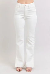 High Waist Side Slit Slim Bootcut Jeans Judy Blue